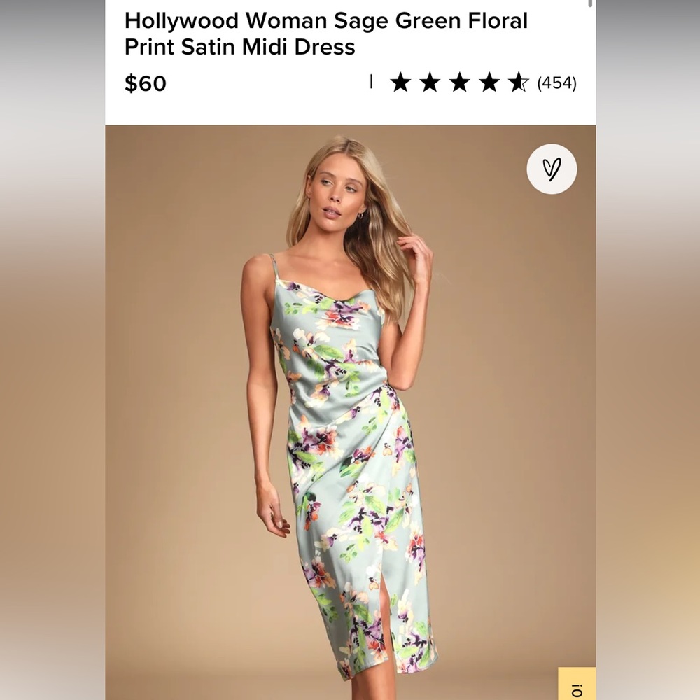 XS silky floral dress